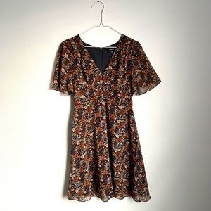 Madewell Dress Floral Orchard Flutter Sleeve Dress - Size 00
